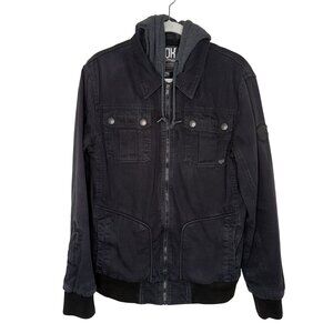 Fox Racing Mens Black Hooded Jacket With Embroidered Logo, M